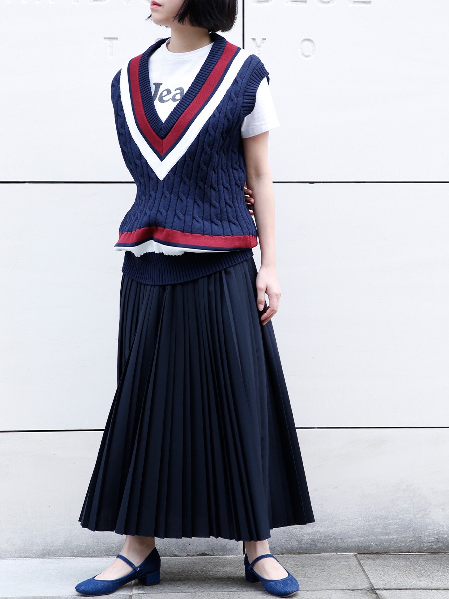 ＜SOLD OUT＞PLEATEDLONG SK W TROPICAL