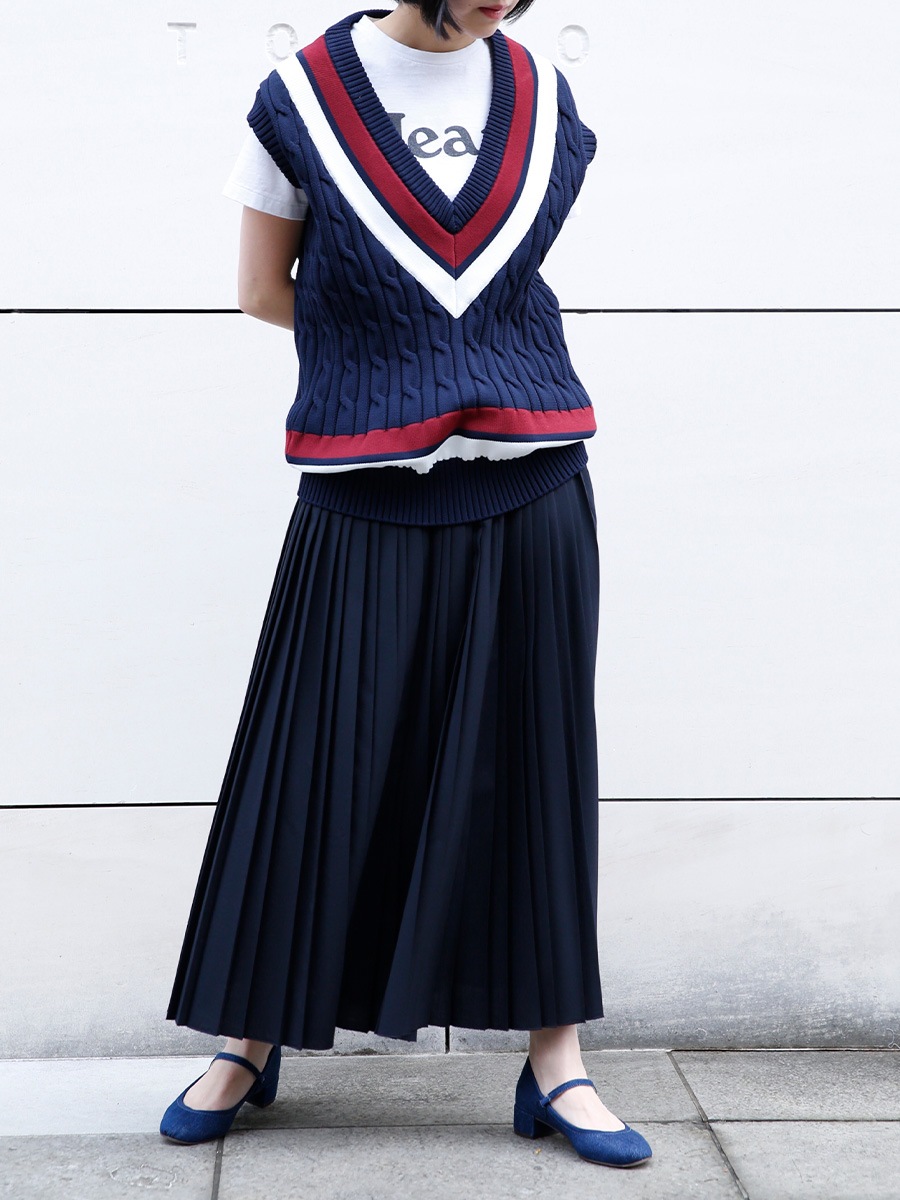 SOLD OUT＞PLEATEDLONG SK W TROPICAL | SEASON | MADISONBLUE