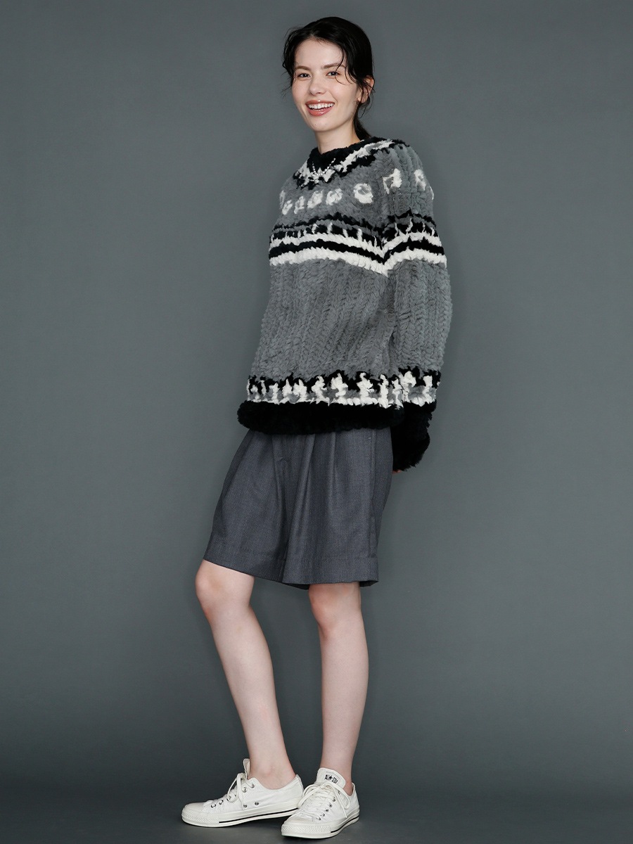 WIDE TUCK SHORTS WOOL | PANTS,SHORT FOR THE SEASON | MADISONBLUE