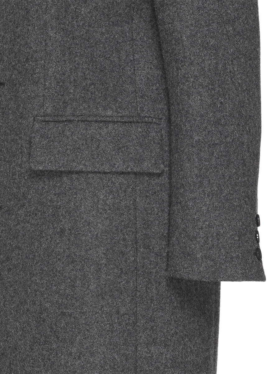 SINGLE-BREASTED COAT MELTON