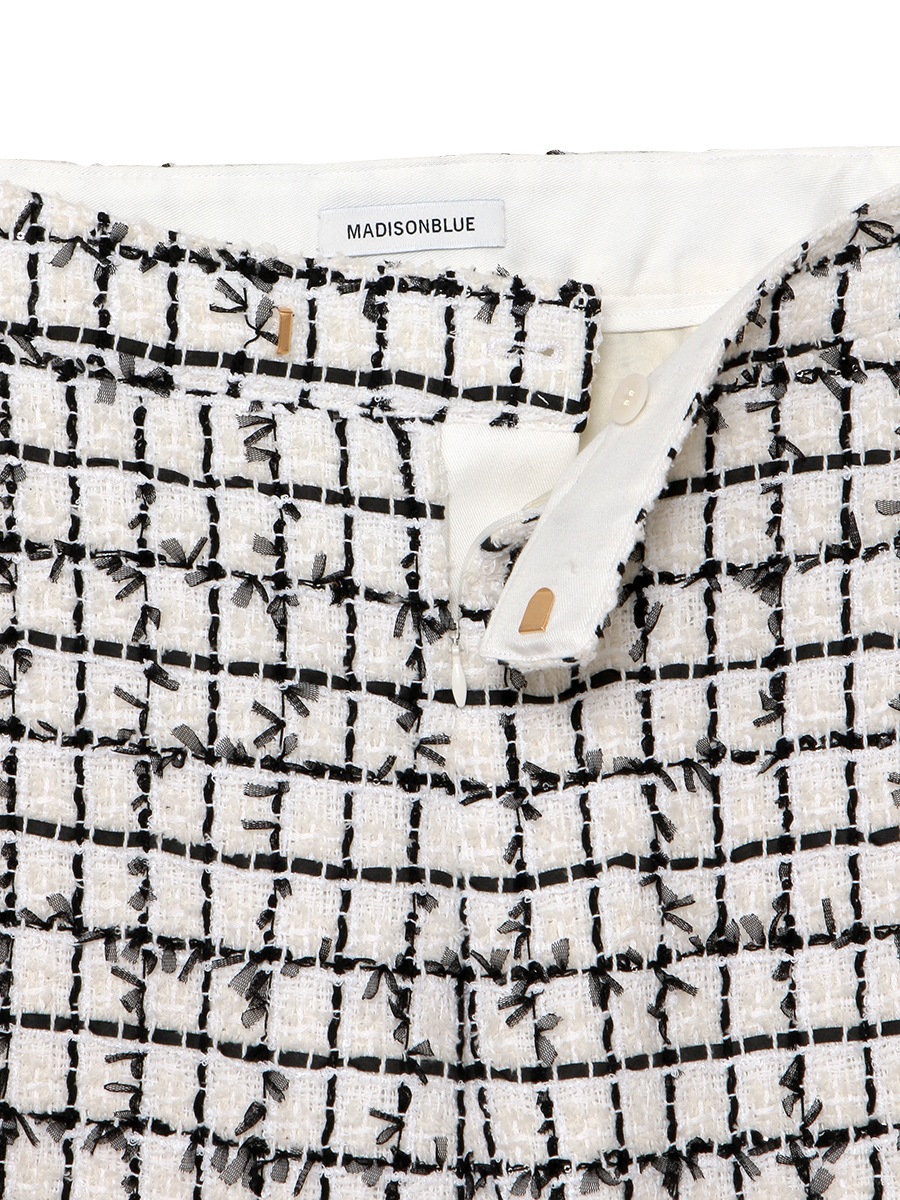 WIDE LEG PANTS TWEED