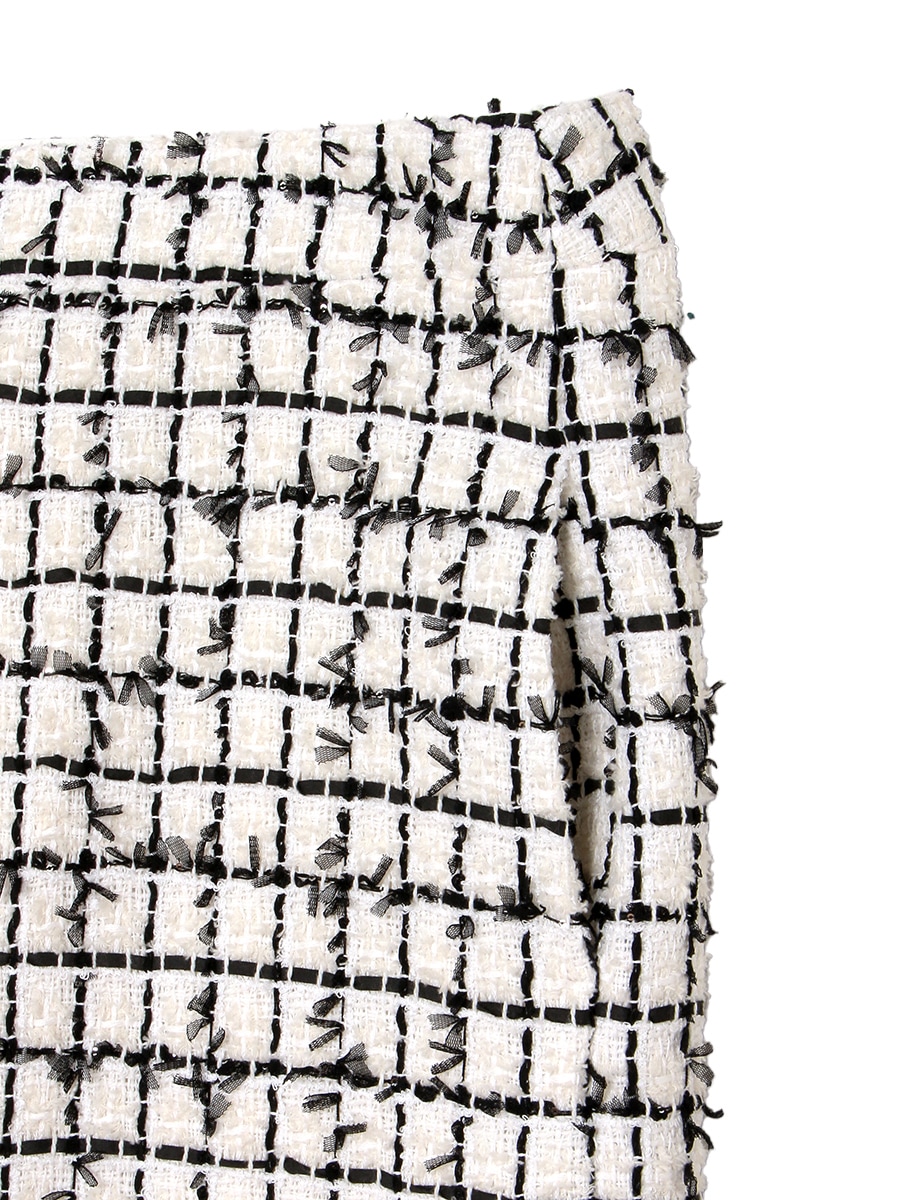 WIDE LEG PANTS TWEED