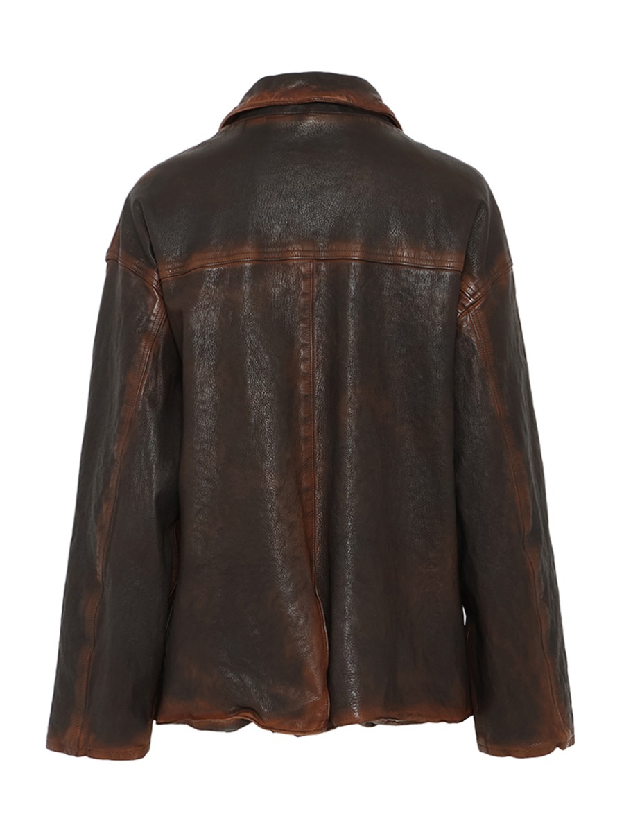 SINGLE-BREASTED JK LEATHER | JACKET | MADISONBLUE