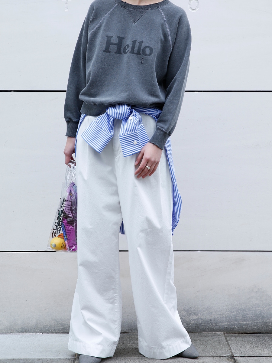 PLEATED WIDE LEG PANTS W/O | ALL | MADISONBLUE