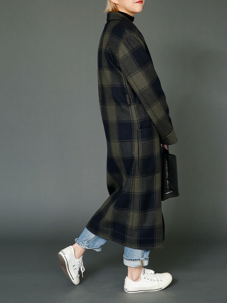 MADISON BLUE カフタンポンチョ カシミヤ混 グレー F MADISON BLUE / マディソンブルー MB184-2009 REVER SIDE SLIT