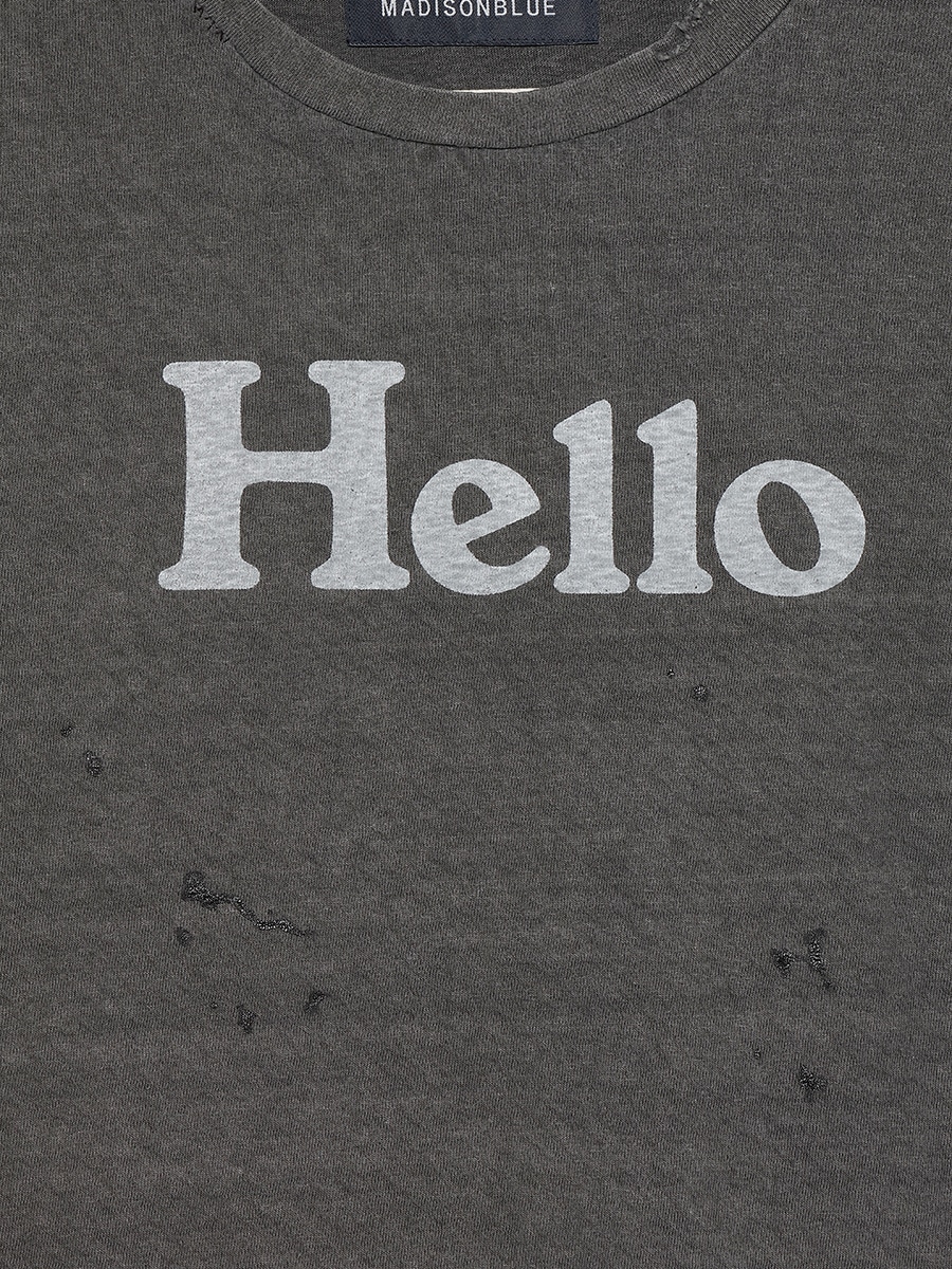 HELLO TEE PARIS＜BLACK＞ | CUT&SEWN | MADISONBLUE