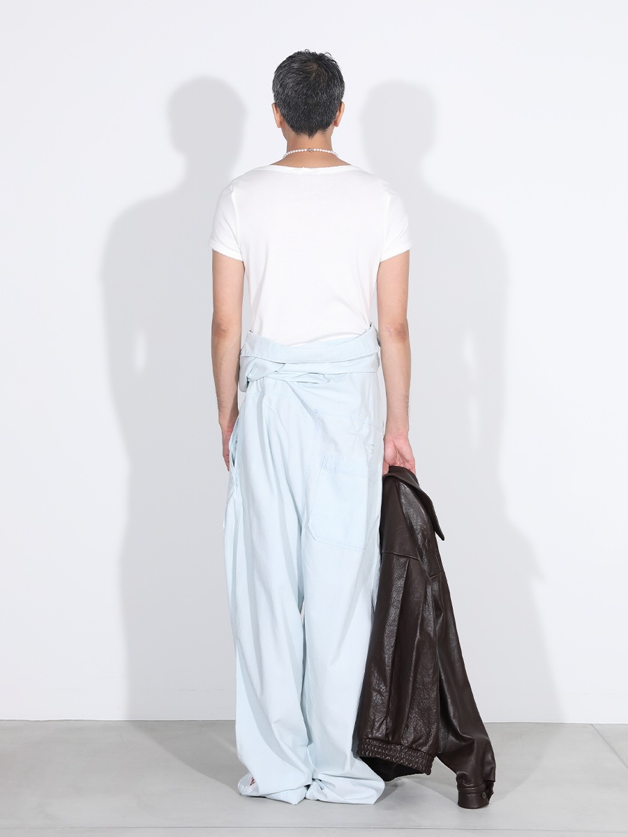 EMBROIDERED TRIM BOAT NECK TEE S/COTTON