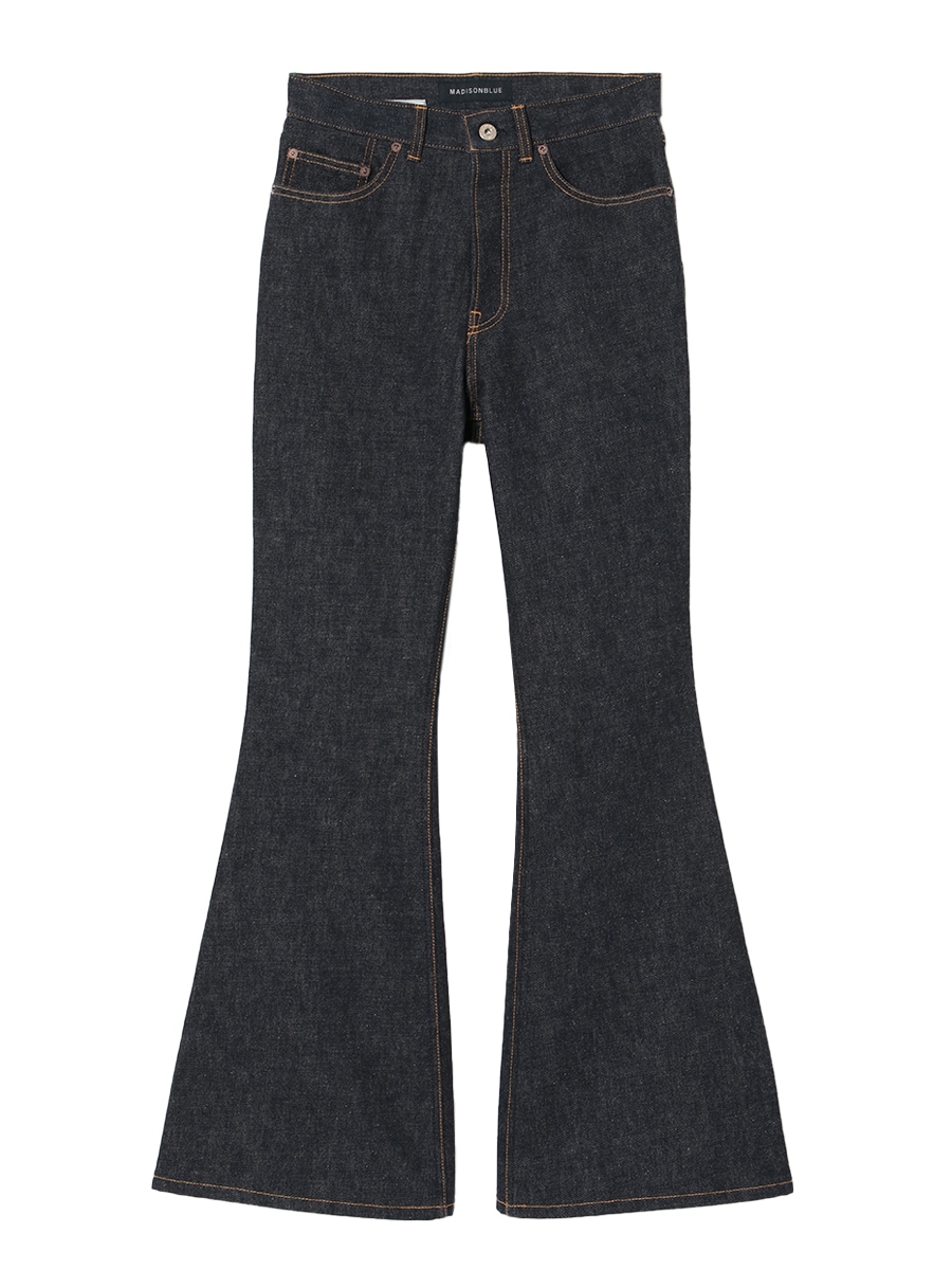 未使用級✨MADISON BLUE マディソンブルー フレイドヘム フレアデニム MADISONBLUE(マディソンブルー)のHEM CUT FLARE PT DENIM通販