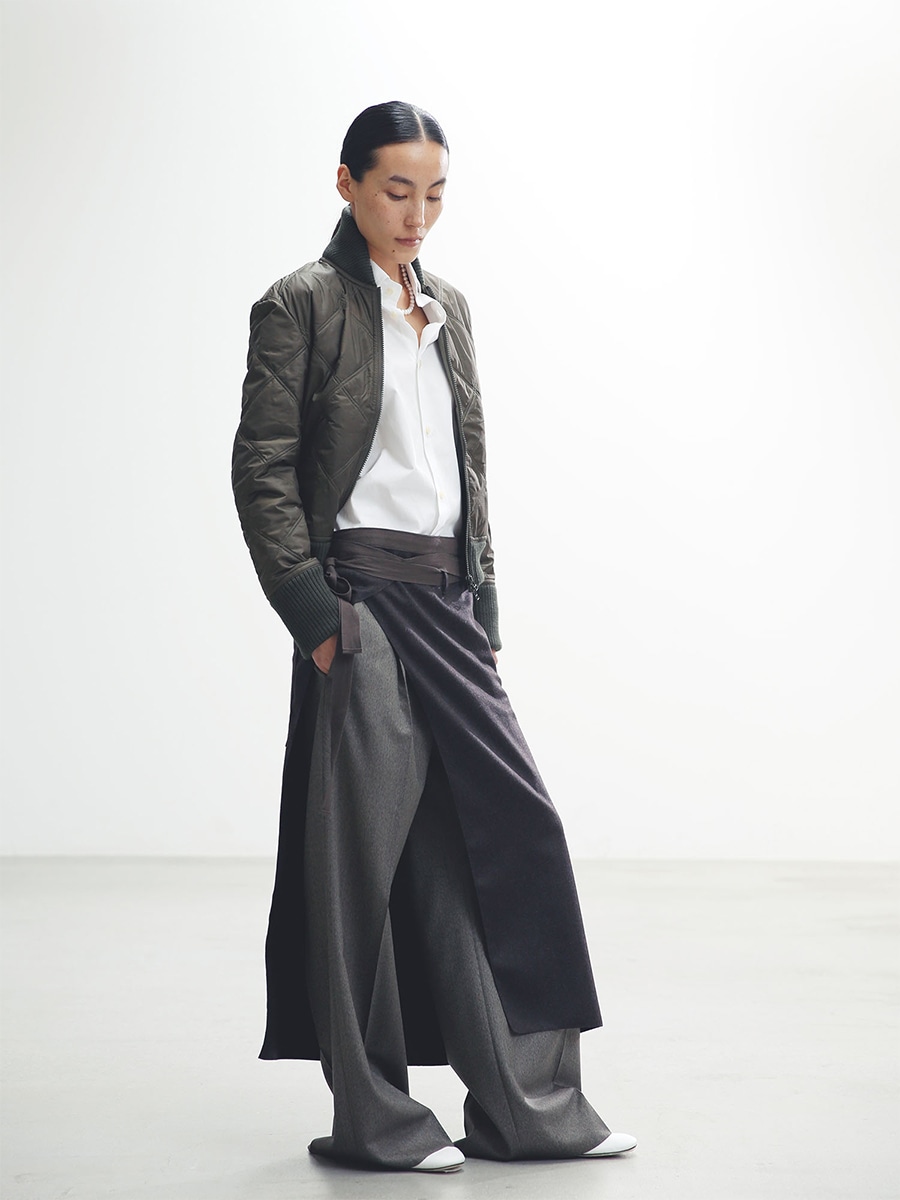 マディソンブルー　RUNNING PT HERRINGBONE 00 WIDE TUCK PT HERRINGBONE | WOMEN,2026FW,2026FW PRE ORDER,2026FW