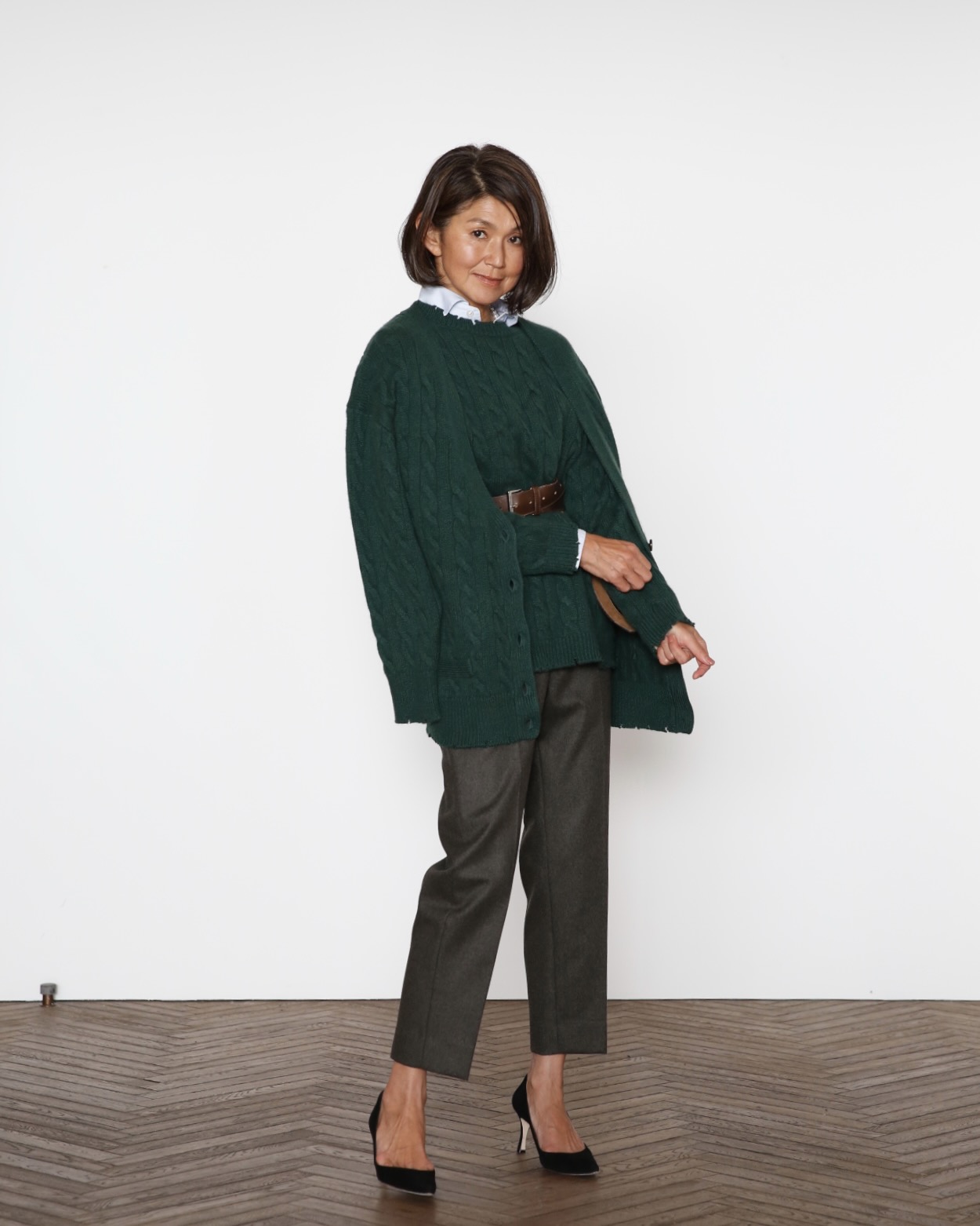 MADISONBLUE - マディソンブルー  22AW CRASHED CABLE KNIT V CD CRASHED CABLE KNIT V CD | ALL | MADISONBLUE
