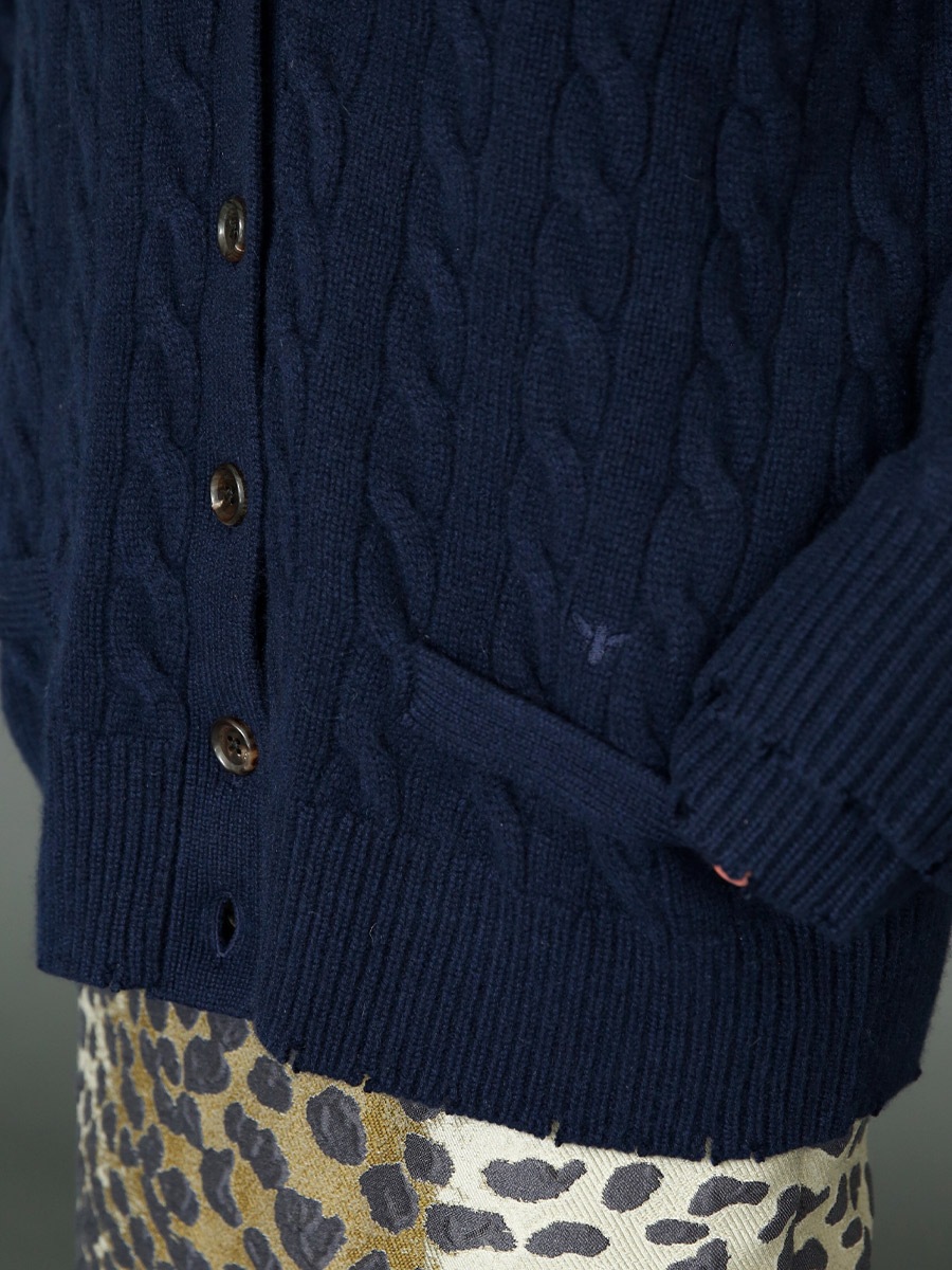 MADISONBLUE - マディソンブルー  22AW CRASHED CABLE KNIT V CD CRASHED CABLE KNIT V CD | ALL | MADISONBLUE