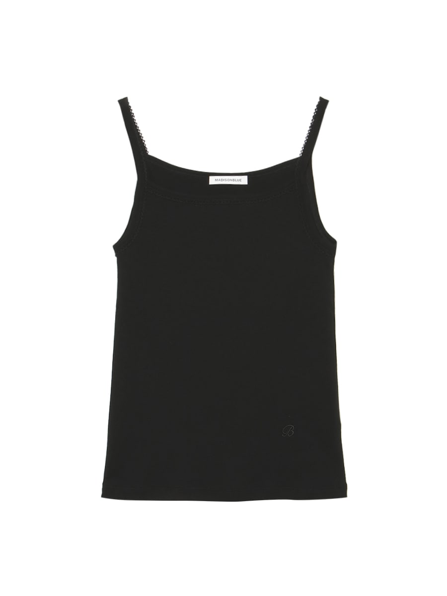 EMBROIDERED TRIM CAMISOLE SOFT COTTON