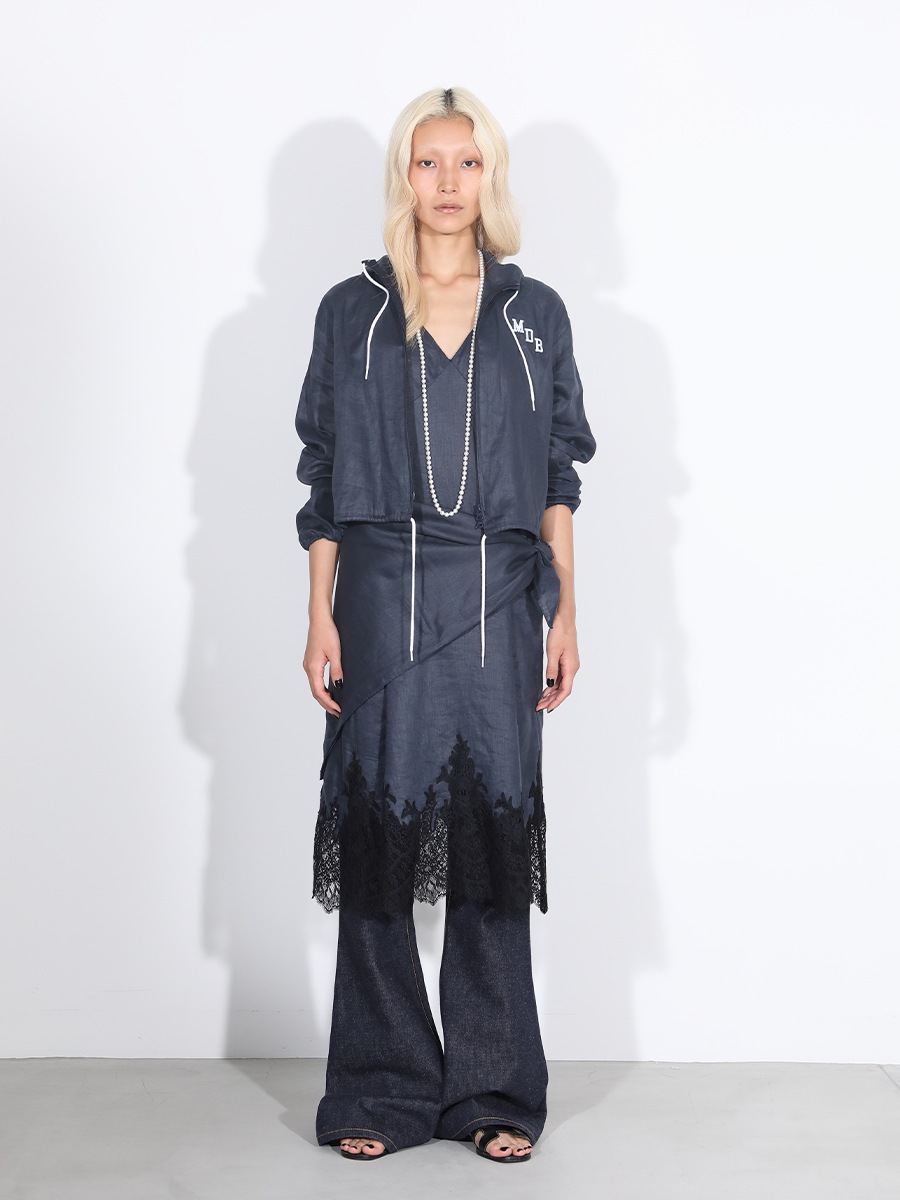 ZIP UP COLLEGE PARKA LINEN | 2026SS PRE ORDER,26SS Vol.2 | MADISONBLUE