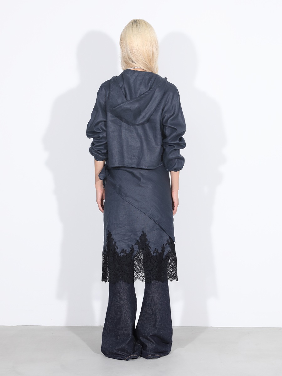 ZIP UP COLLEGE PARKA LINEN | 2026SS PRE ORDER,26SS Vol.2 | MADISONBLUE