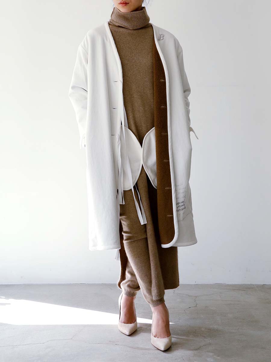 NOCOLLAR BOA COAT