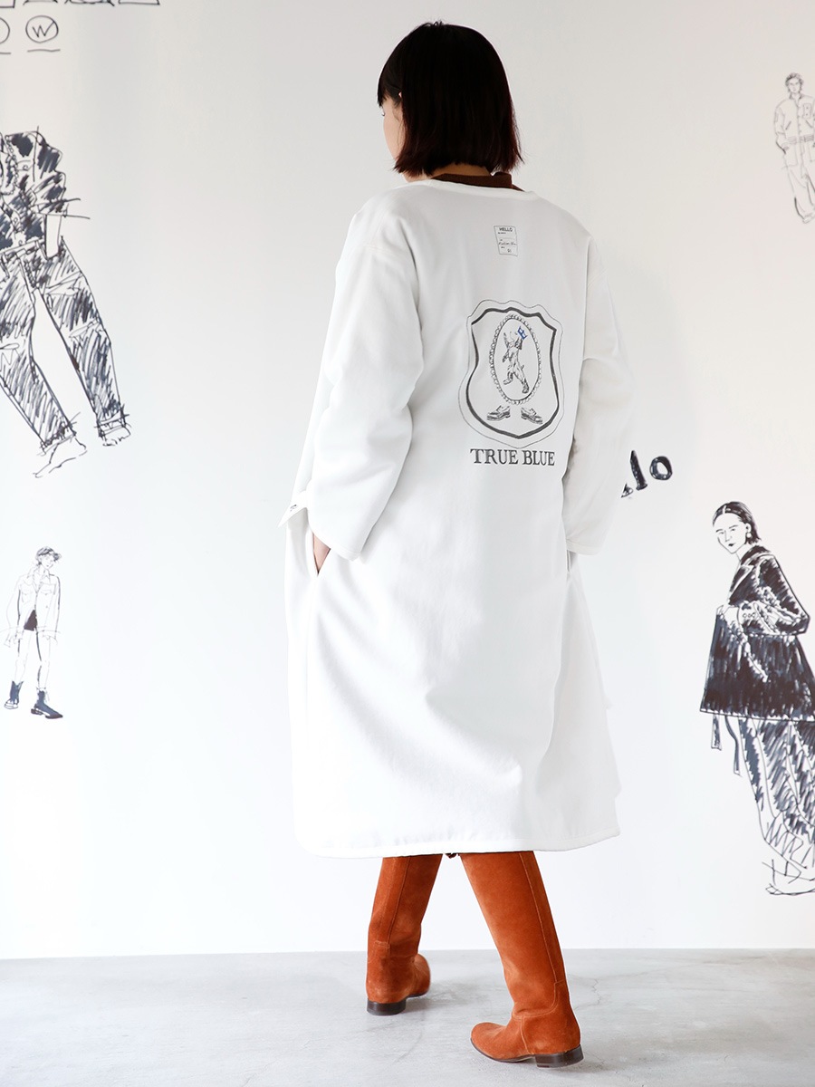 NOCOLLAR BOA COAT