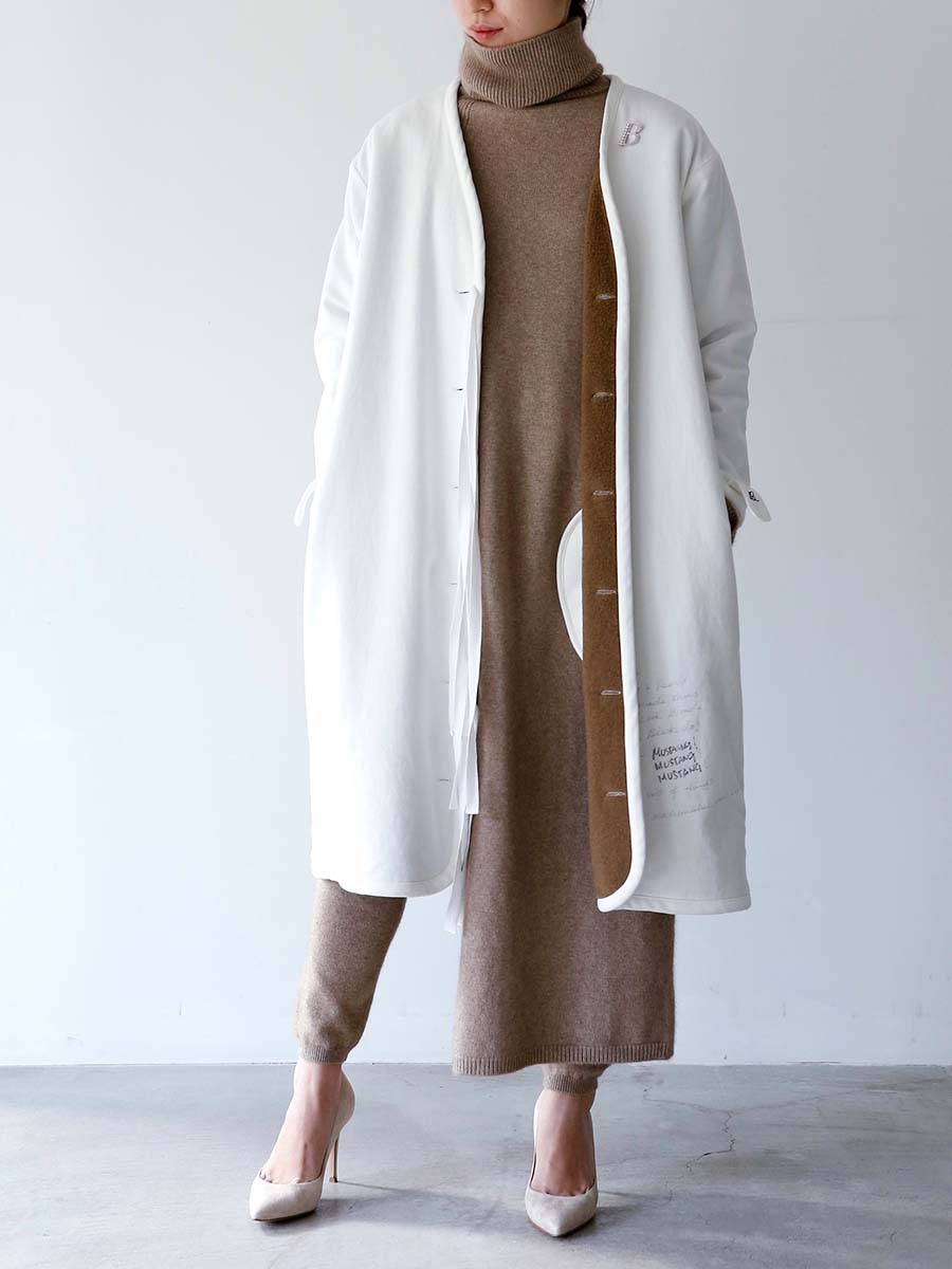 NOCOLLAR BOA COAT