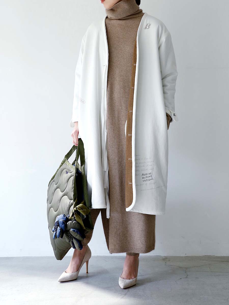 NOCOLLAR BOA COAT