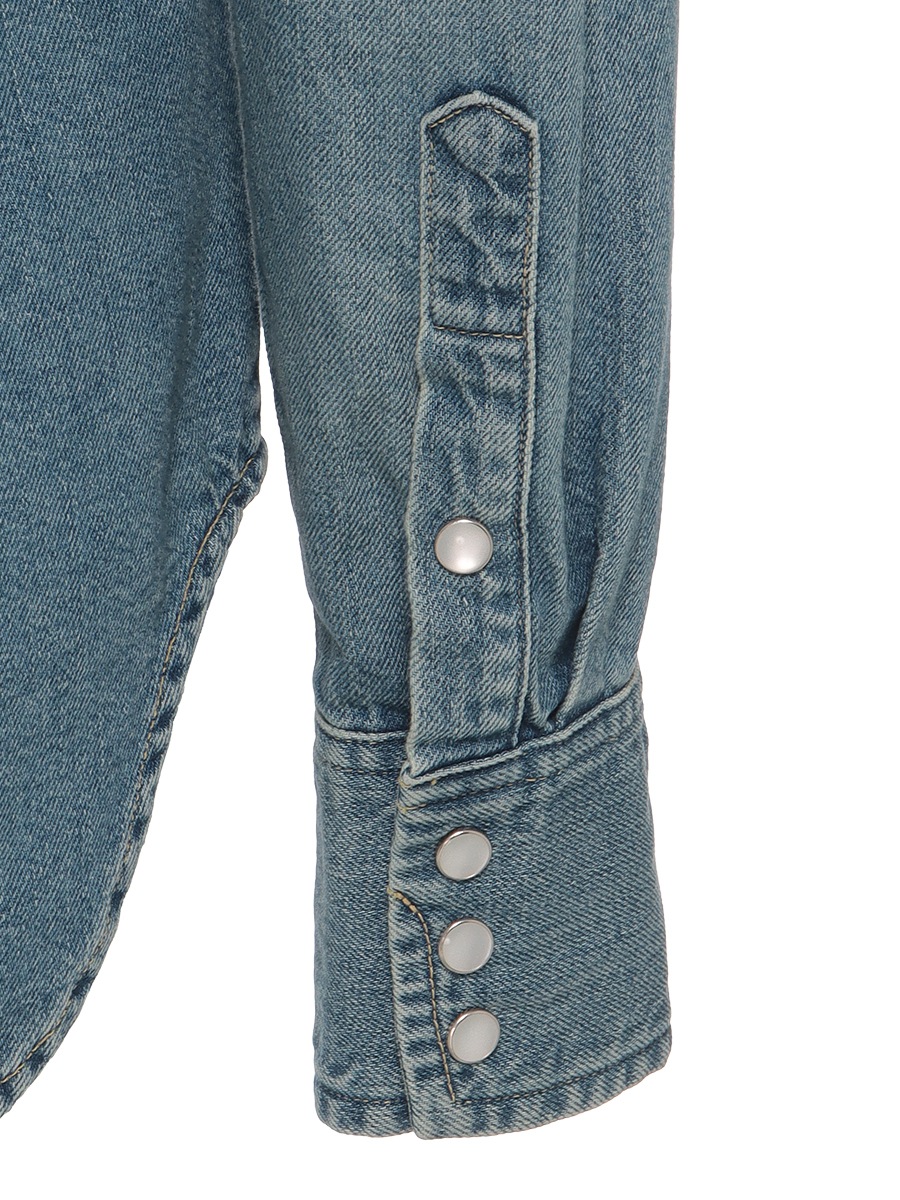 MADISONBLUE(マディソンブルー)のSHREDDED HEM WESTERN SH DENIM