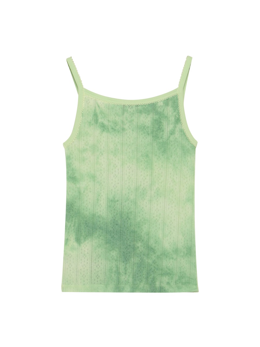 EMBROIDERED TRIM CAMISOLE TIE-DYE