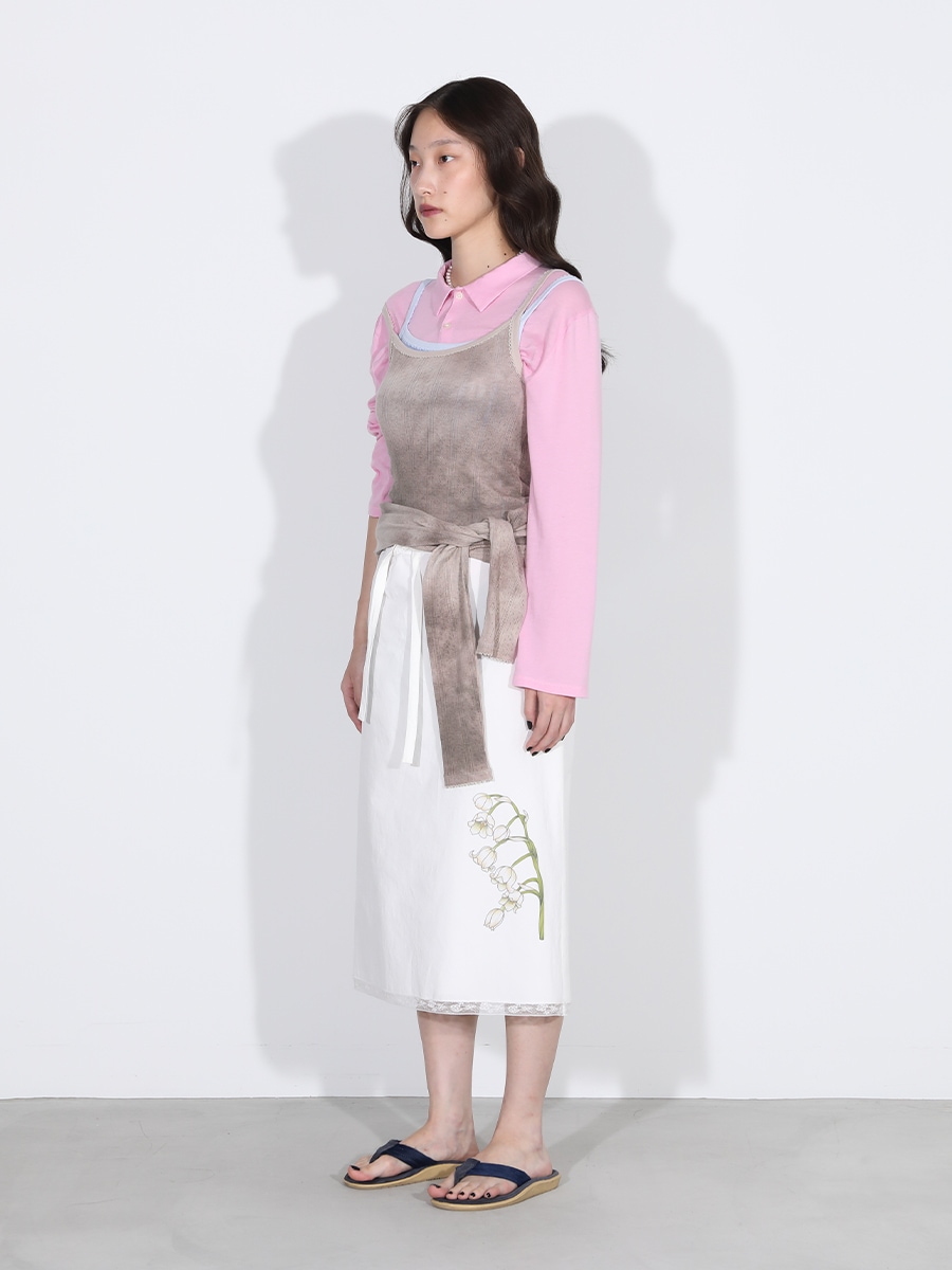 EMBROIDERED TRIM CAMISOLE TIE-DYE