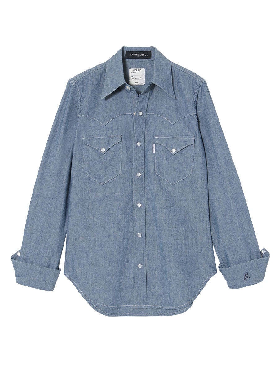 WESTERN SH CHAMBRAY  MNS（OW）