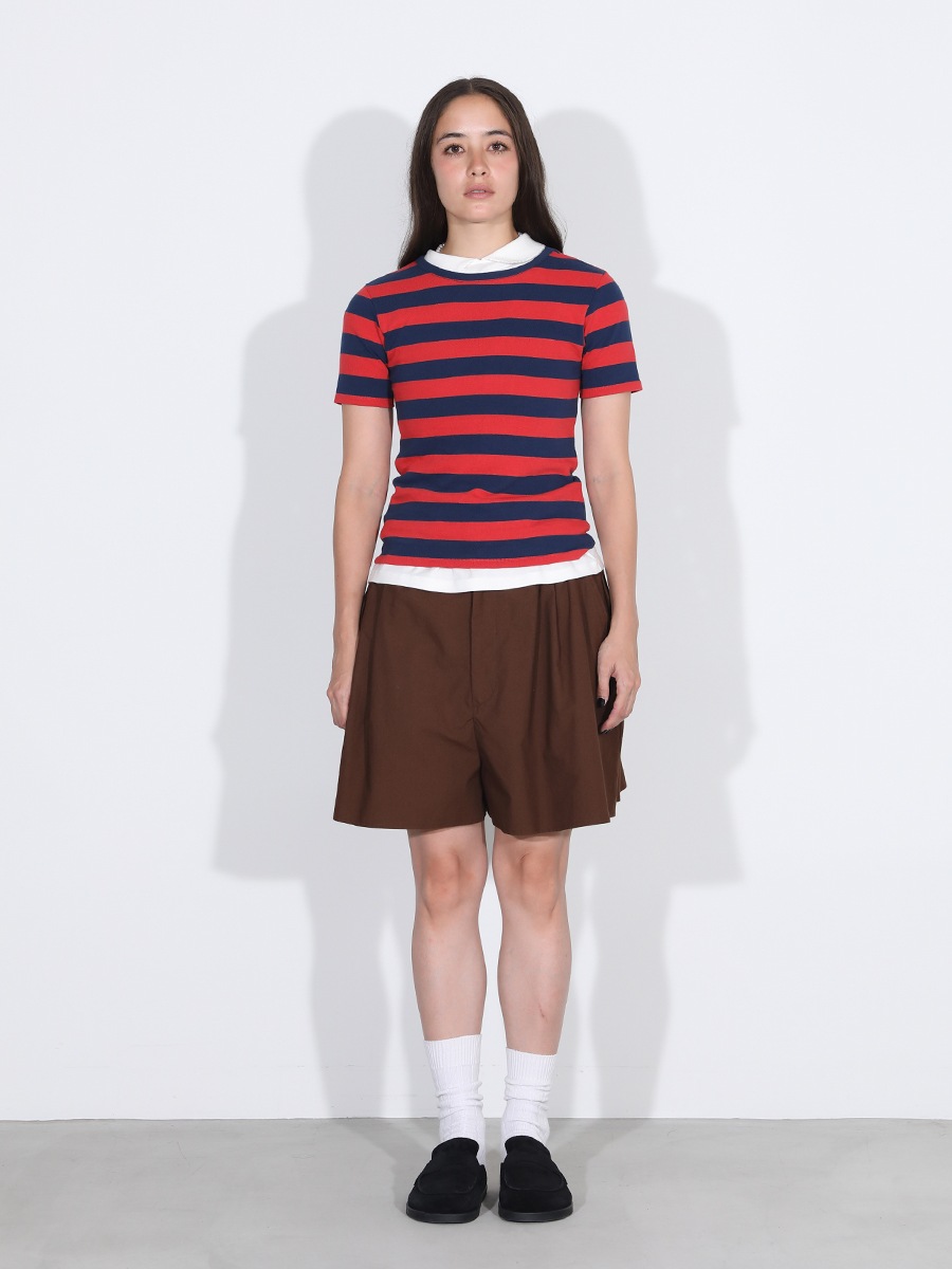 ROUND COLLAR H/S TEE SOFT COTTON