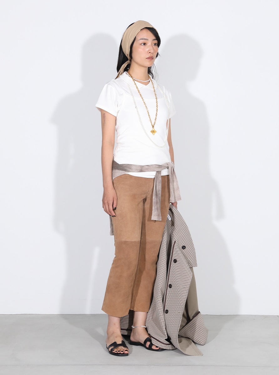 ROUND COLLAR H/S TEE SOFT COTTON