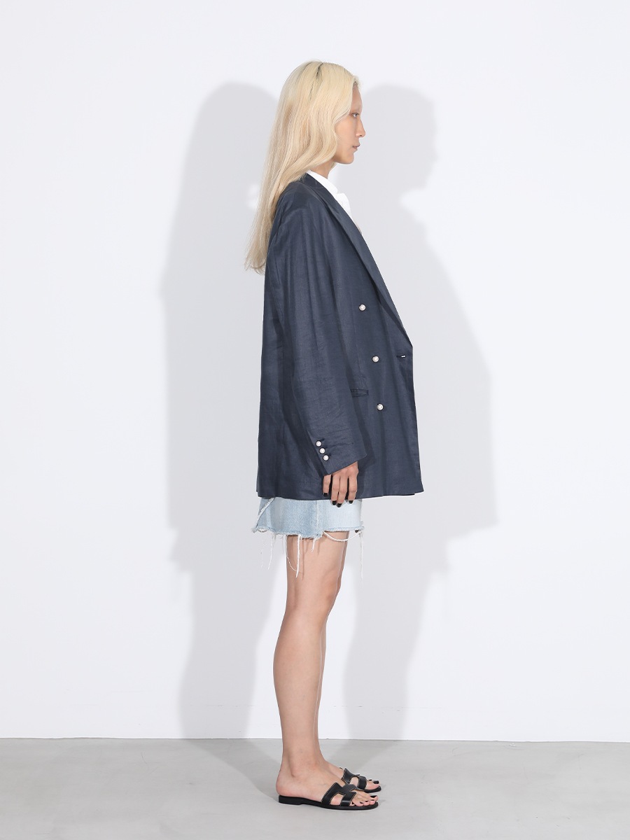 UNLINED BLEECKER W6B BLAZER LINEN MNS