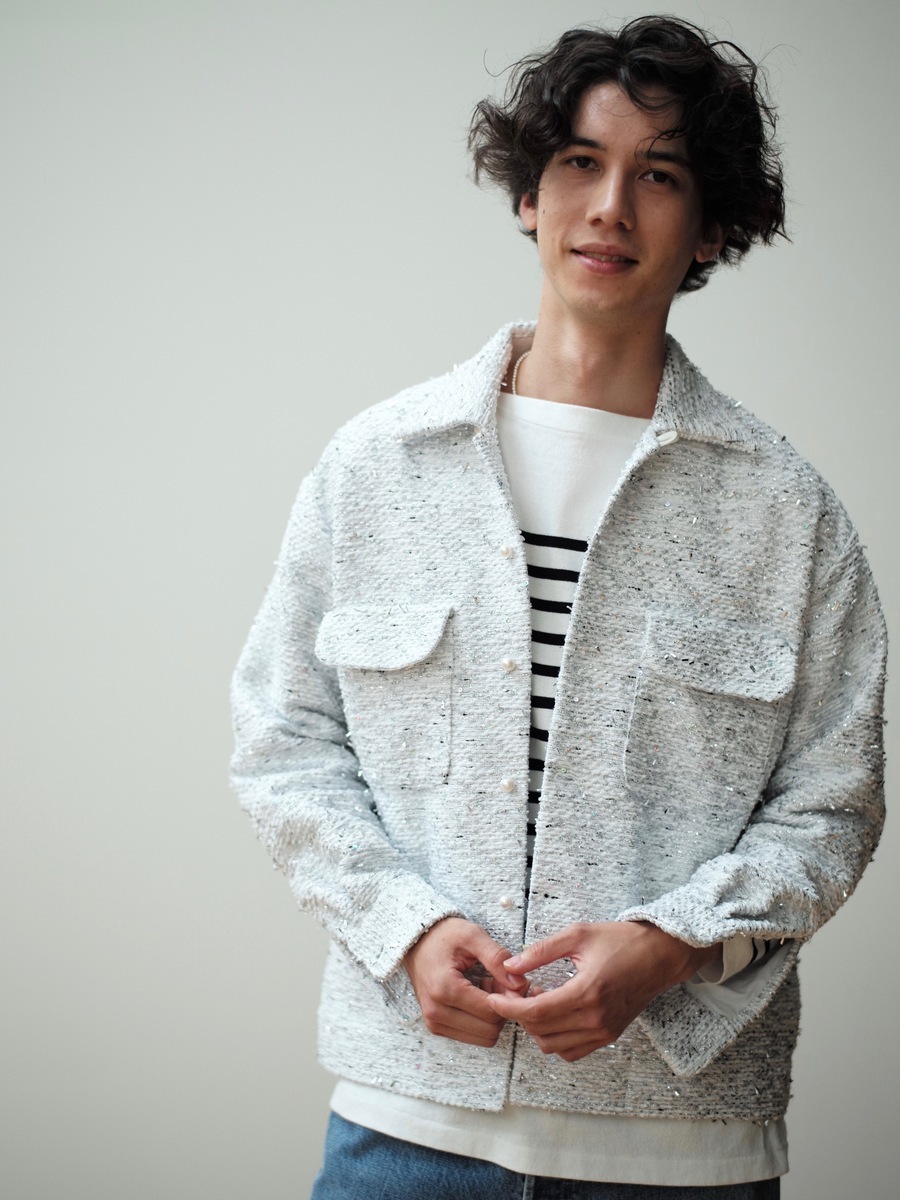 FLAP POCKET SH TWEED