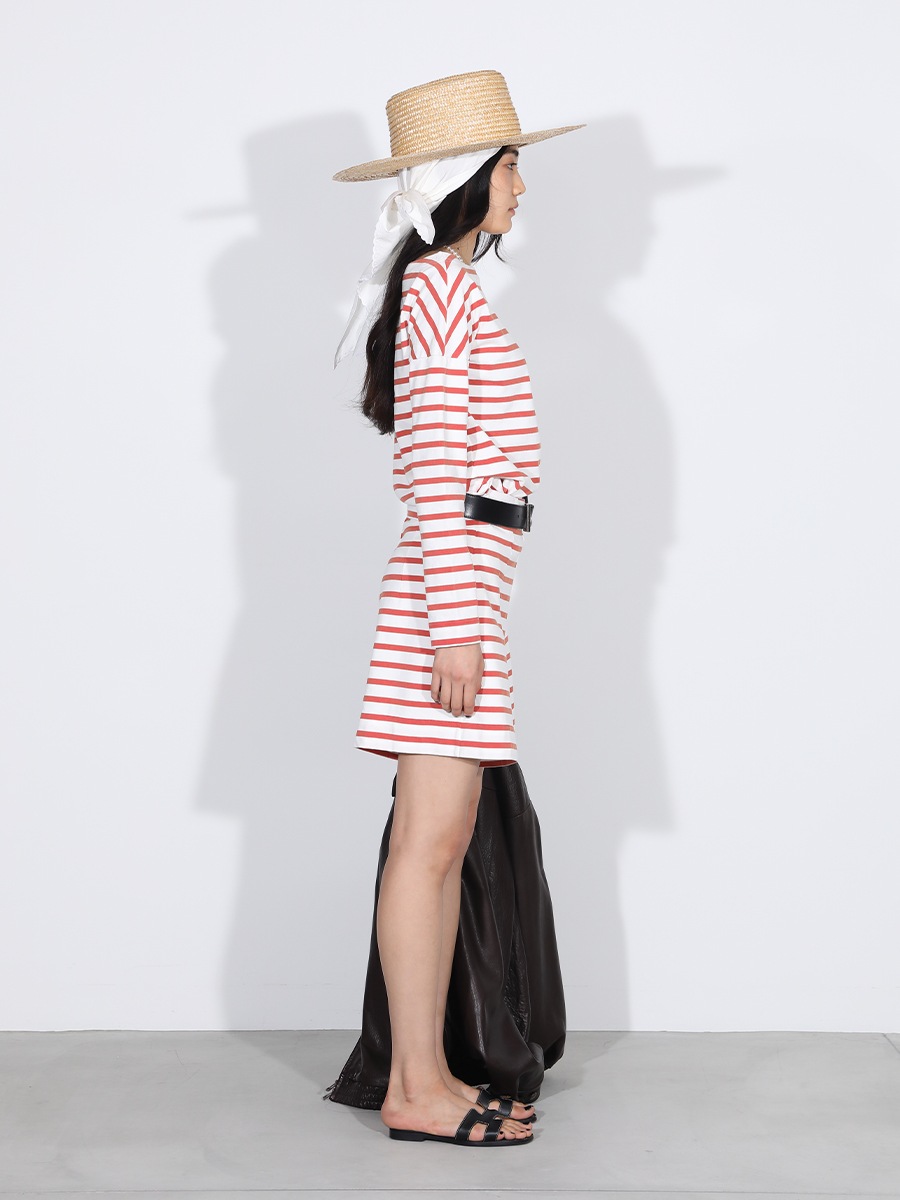 BOAT NECK TEE BORDER