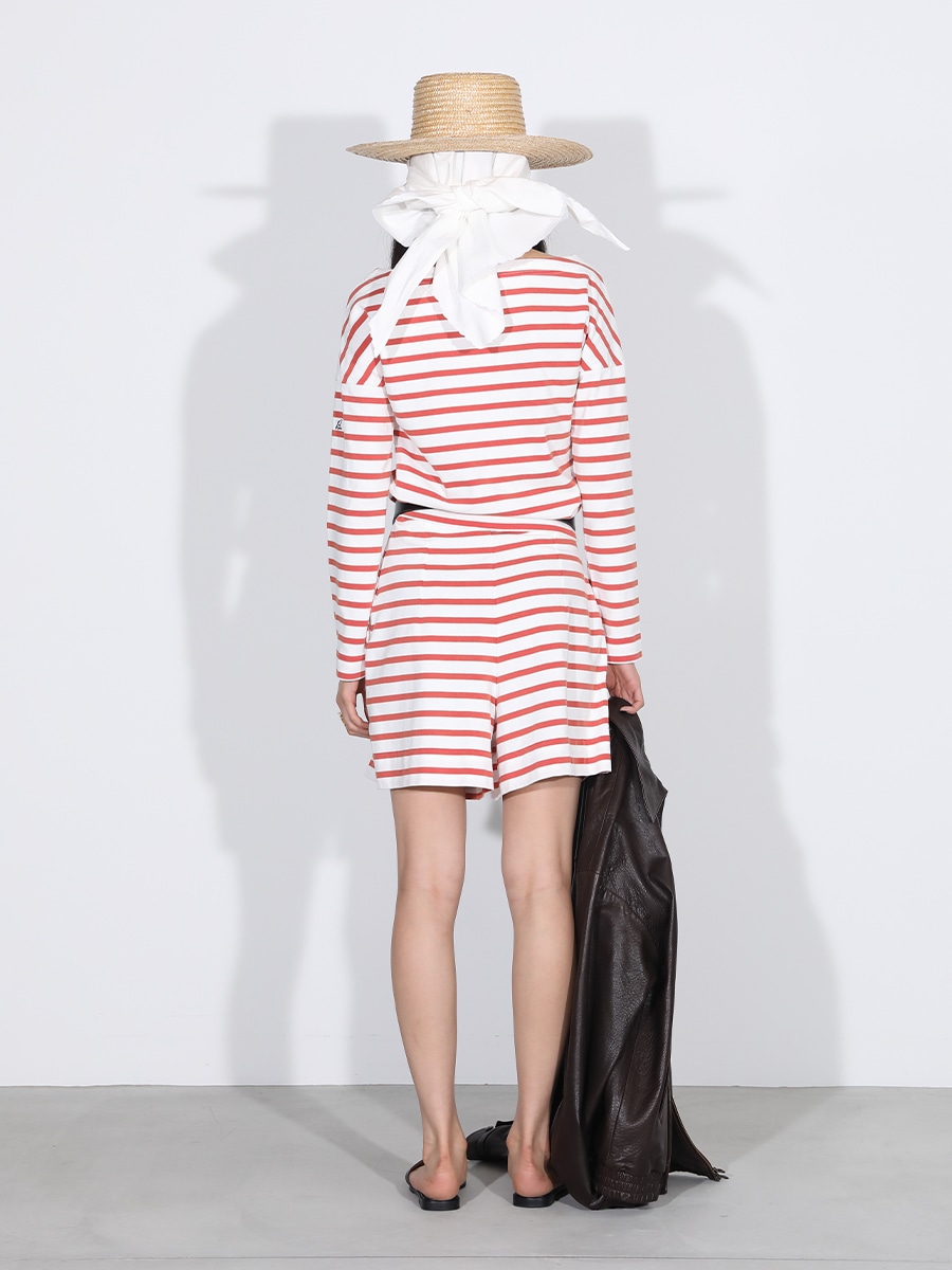 HIGH WAIST SHORTS BORDER