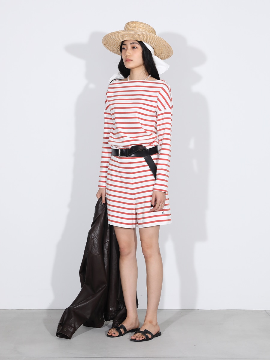 HIGH WAIST SHORTS BORDER