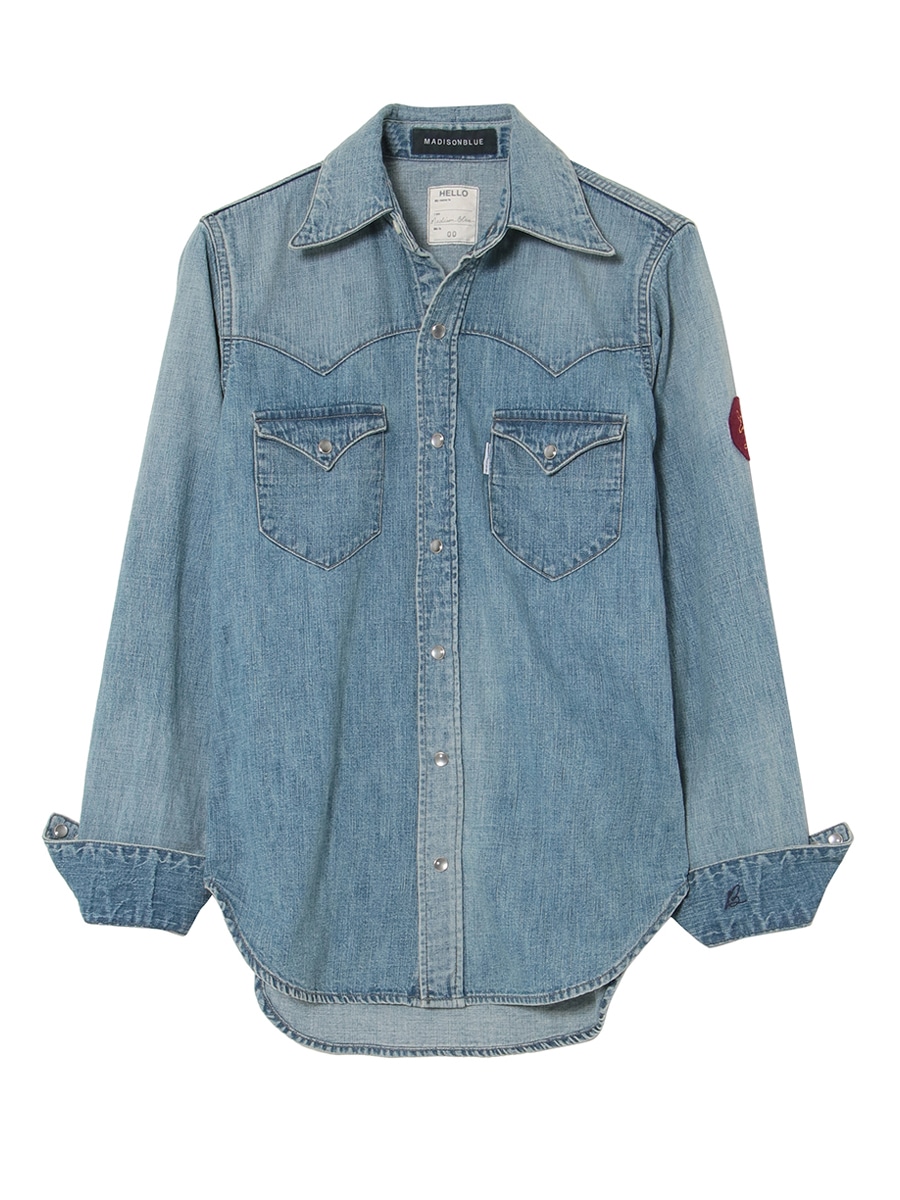 【美品】MADISONBLUE デニムワンピース サイズ0 大きいサイズ フロントジップデニムワンピース GEVS. 通販