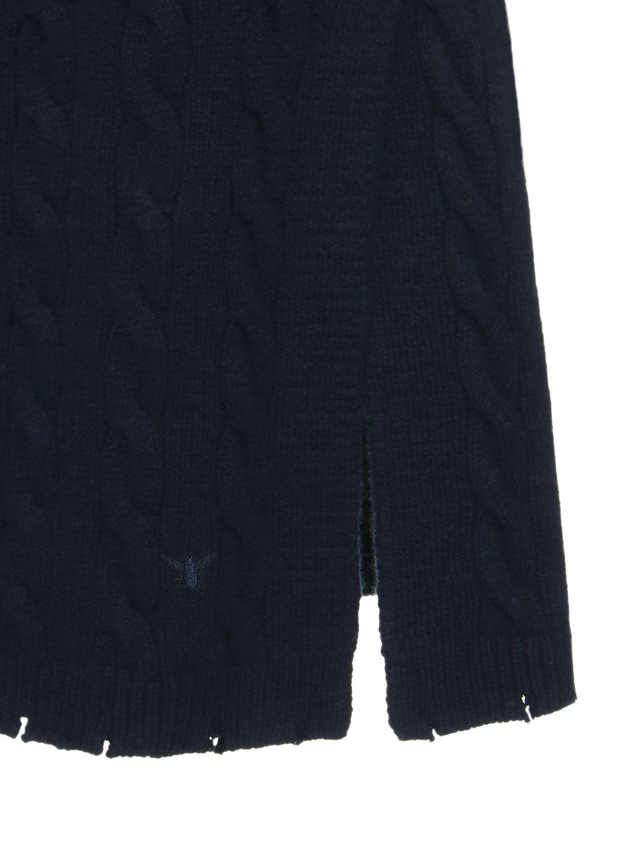 CRASHED CABLE KNIT SK | KNIT | MADISONBLUE