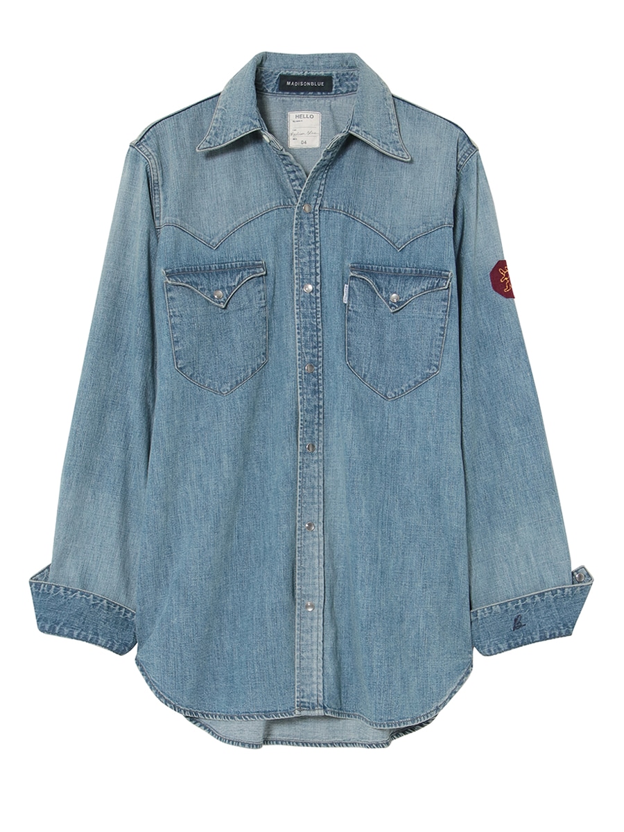MADISONBLUE レア✨ウエスタンデニムシャツ ヴィンテージ加工 WESTERN SHIRTS DENIM MNS | SHIRT/BLOUSE | MADISONBLUE