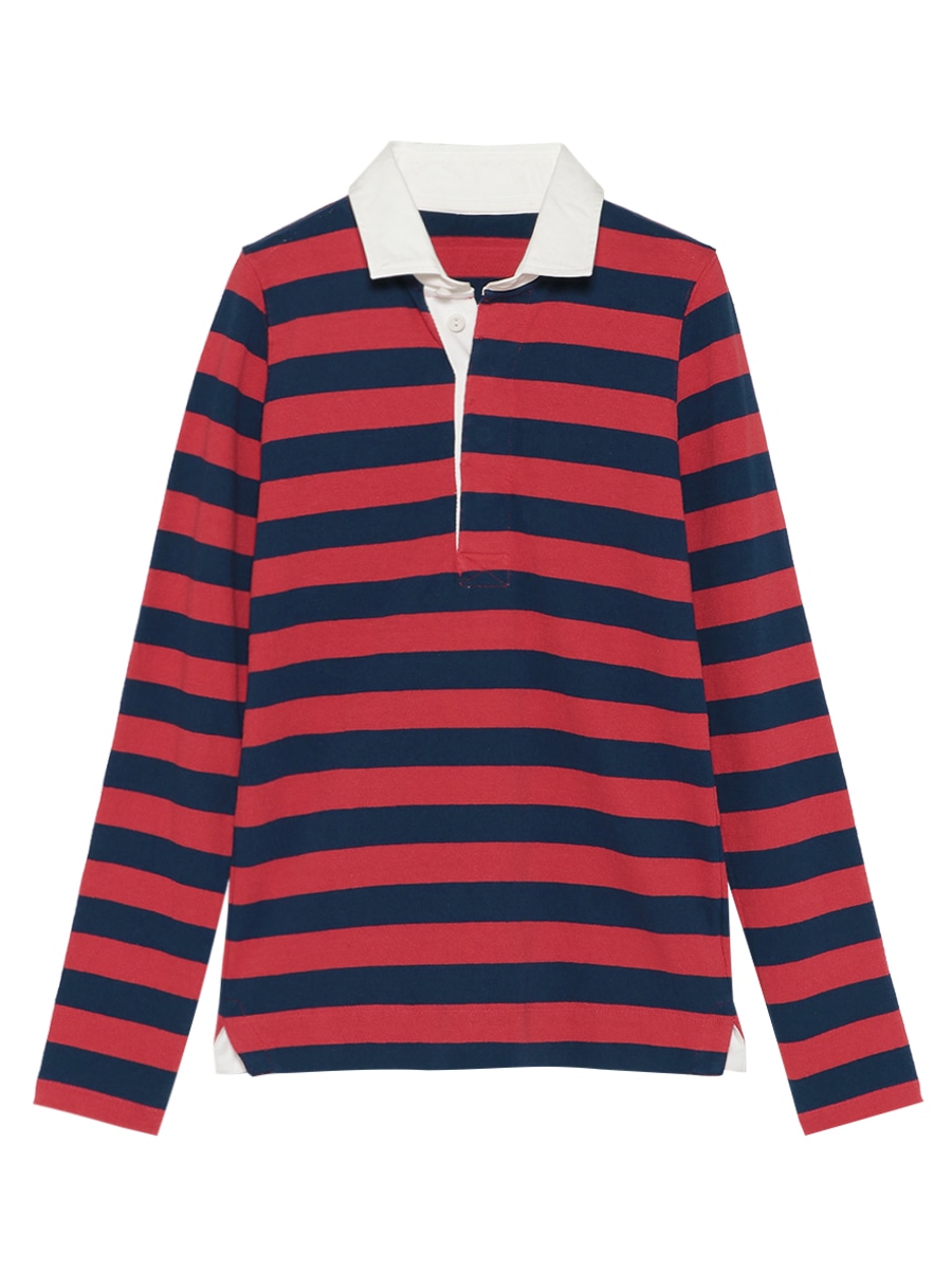 SLIM FIT RUGBY SHIRT COTTON BORDER