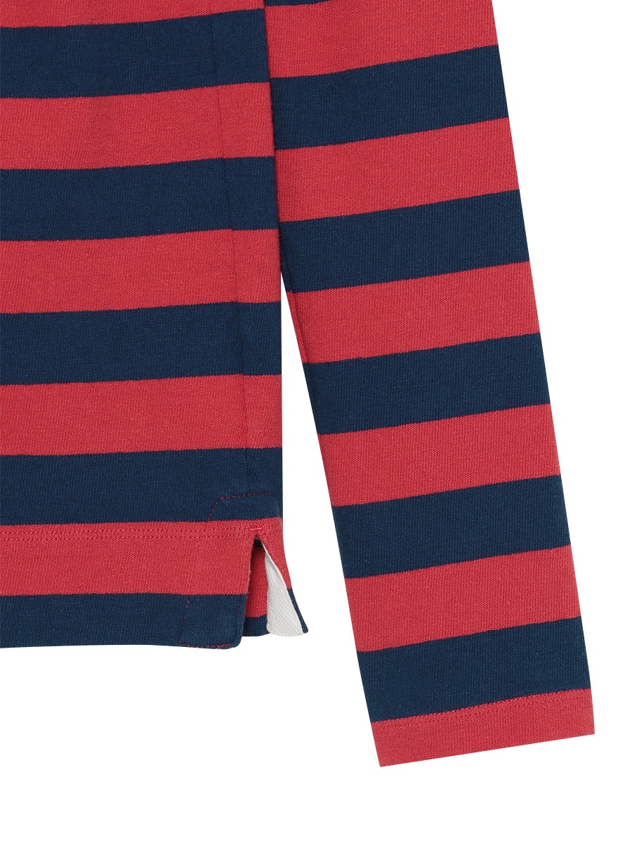 SLIM FIT RUGBY SHIRT COTTON BORDER