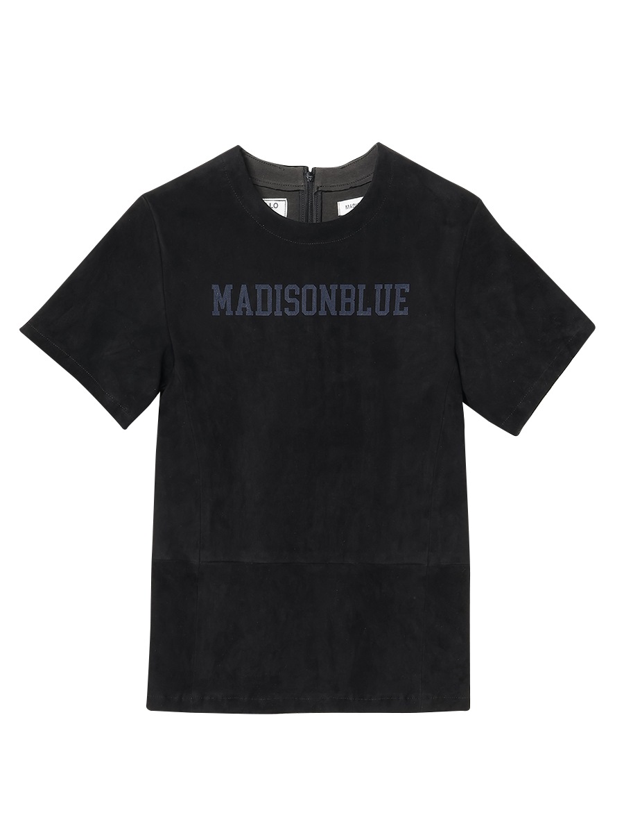 チャリティ＞STRETCH SUEDE LOGO TEE | CHARITY SALE | MADISONBLUE