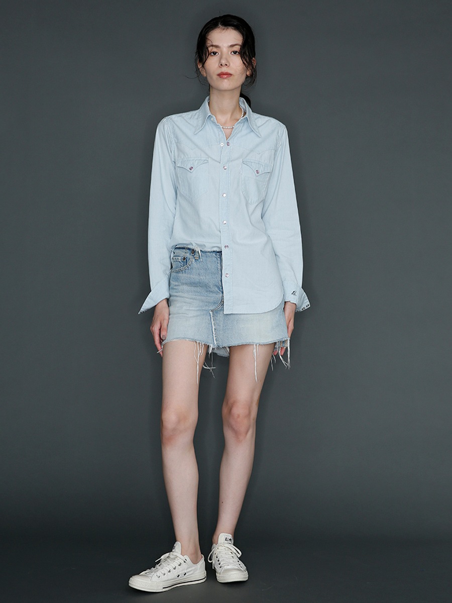 5POCKET DENIM MINI SKIRT（VW) | ESSENTIAL | MADISONBLUE