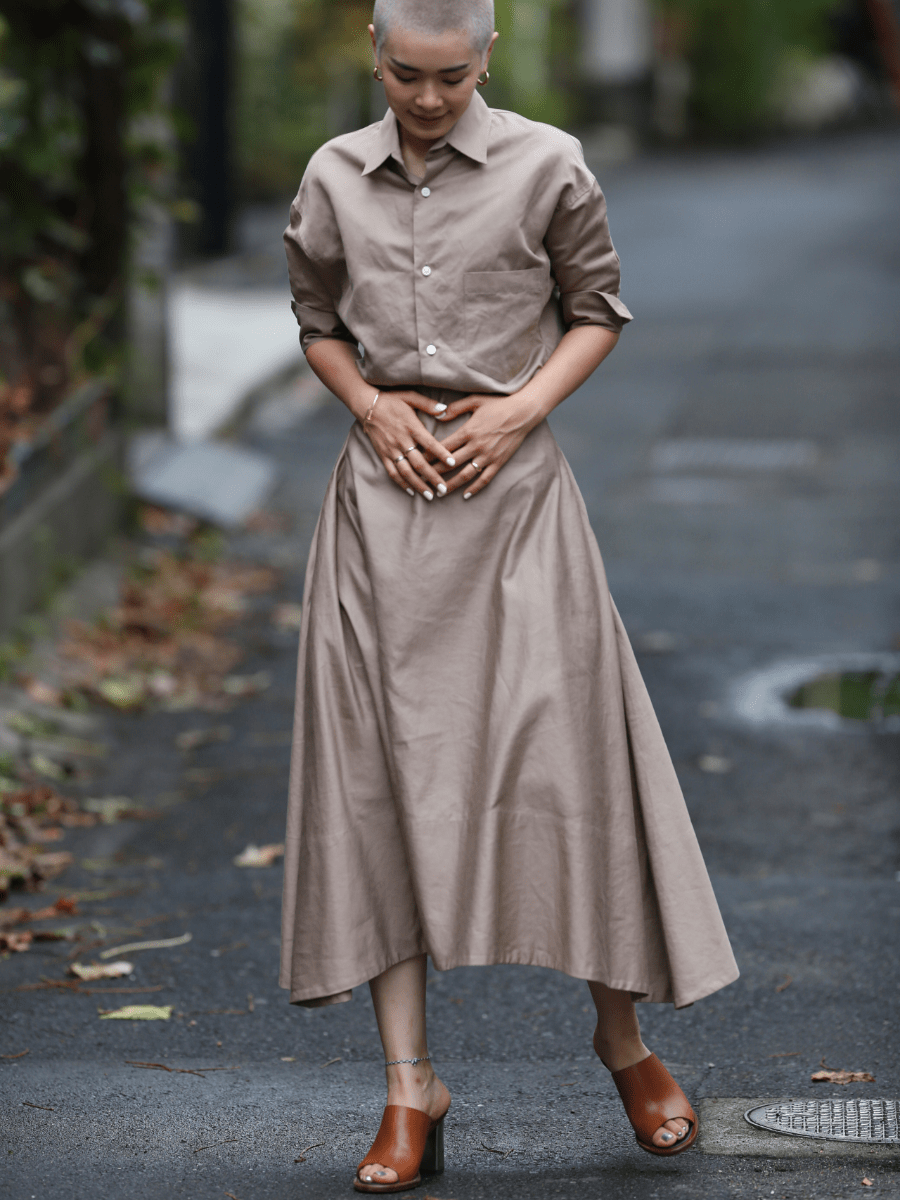 MI-MOLLET FLARE SK C/LI | SKIRT,PICK UP - SUMMER SKIRT