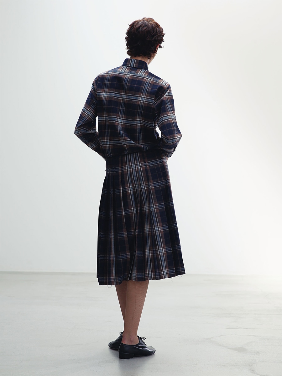 マディソンブルー PLEATED WRAP SKIRT CHAMBRAY PLEATED WRAP SKIRT CHECK | WOMEN | MADISONBLUE