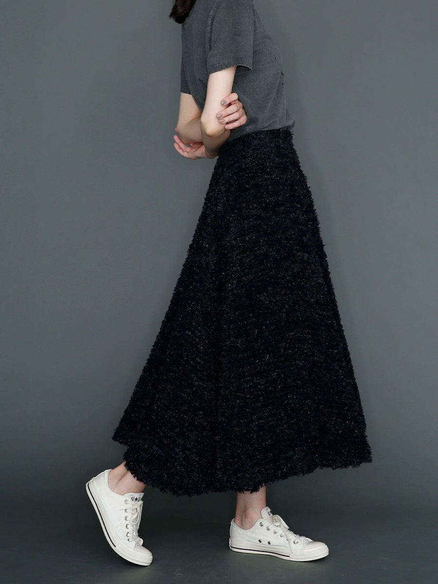 CIRCULAR FLARE SK LAME TWEED | SKIRT | MADISONBLUE