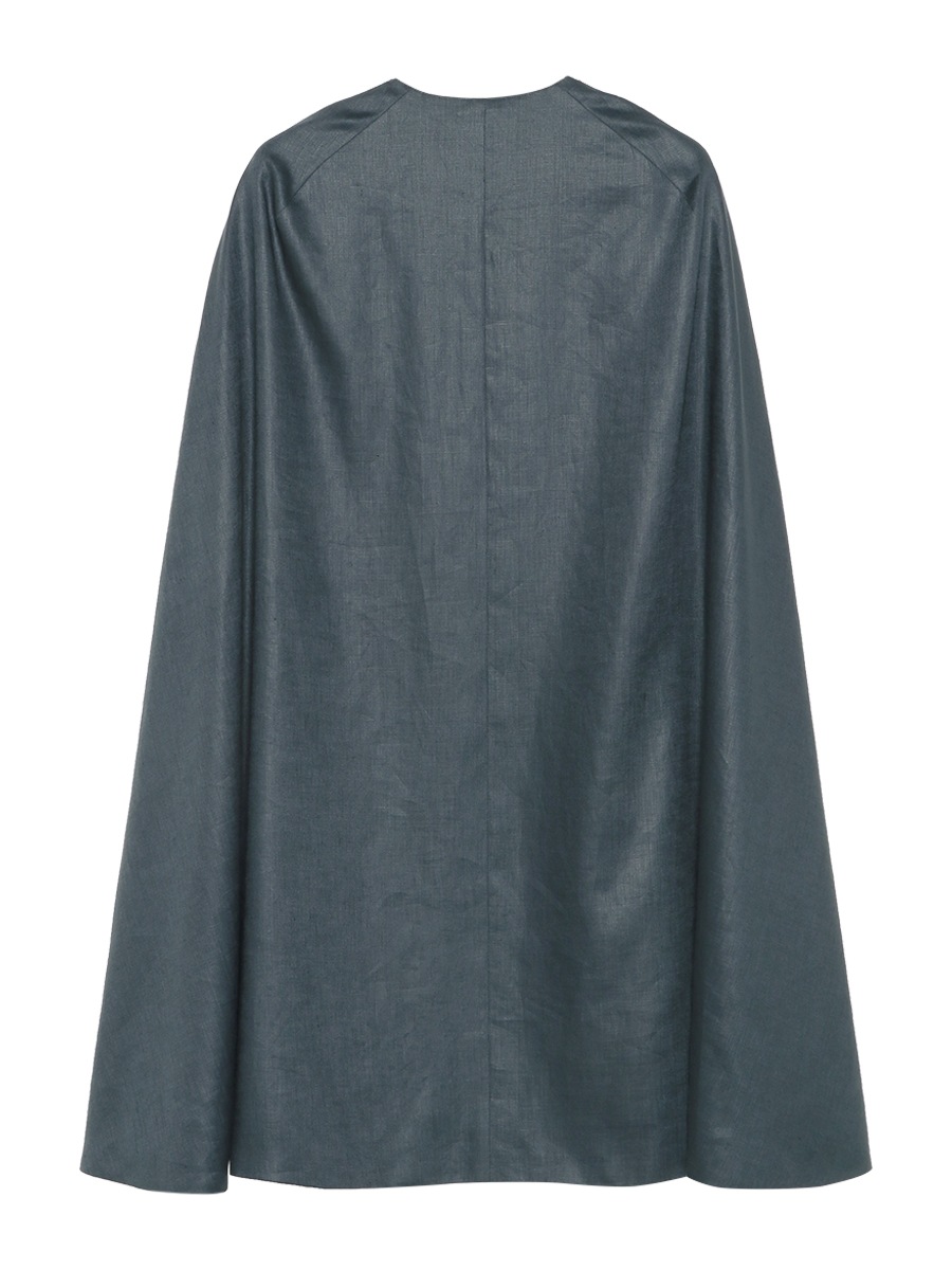 SIDE SLIT CAPE LINEN