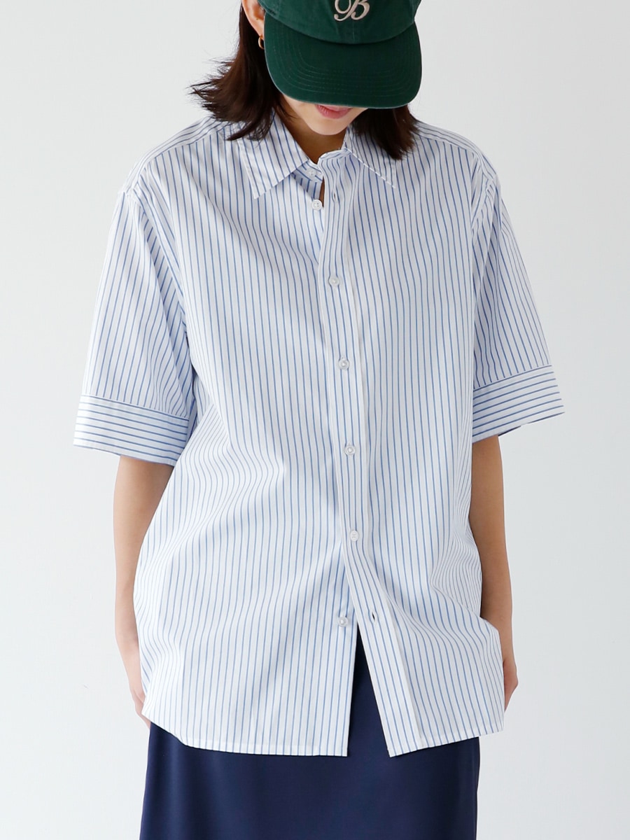 TOTEME CAPRI RUST STRIPE Sサイズ RELAXED FIT S/S SH P.STRIPE | SHIRT/BLOUSE | MADISONBLUE