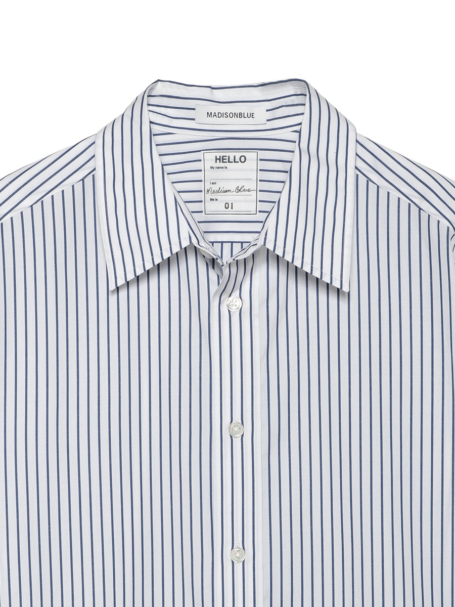 トップス MADISON BLUE MADISON L/S SH P.STRIPE SAX Henning x US Madison Shirt - Blue/White Stripe – Universal Standard