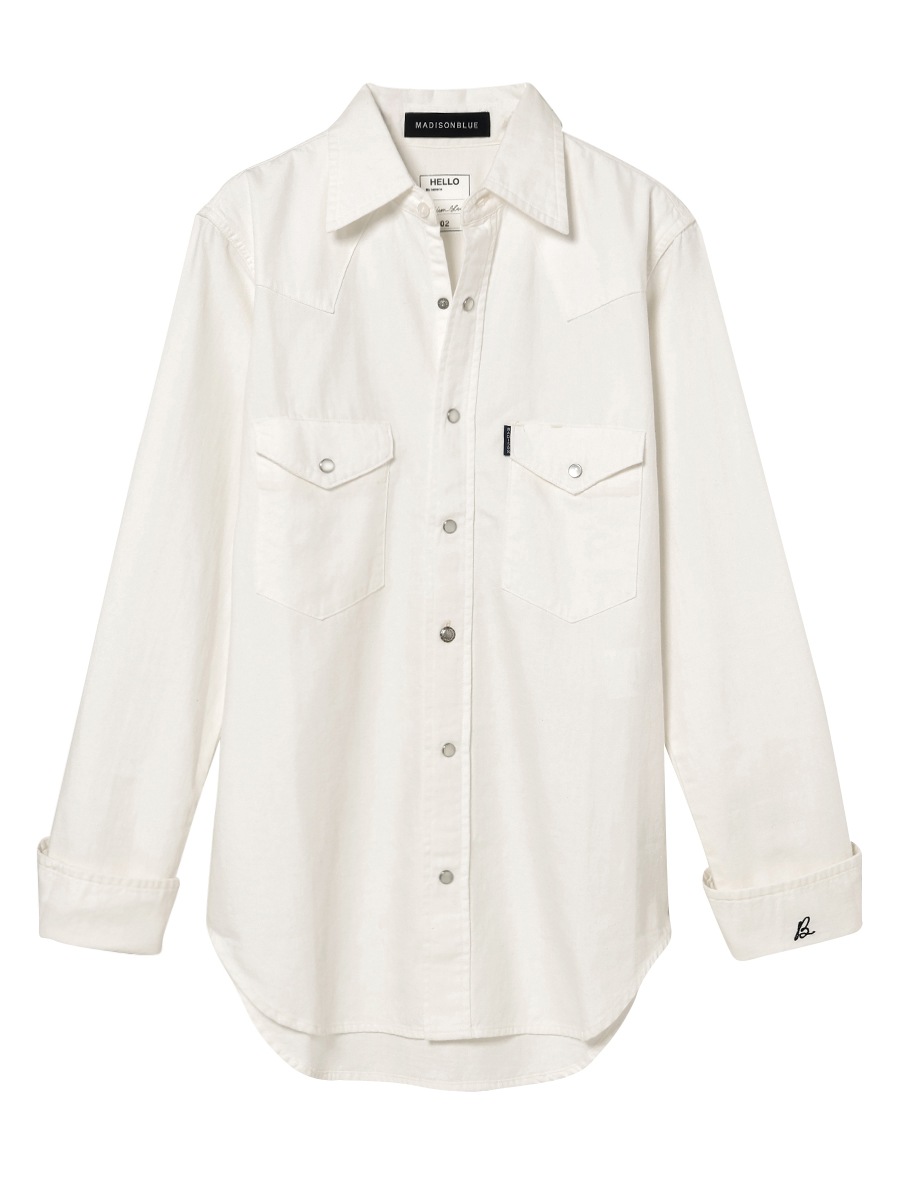 WESTERN SHIRT DENIM(WHT) | WOMEN | MADISONBLUE