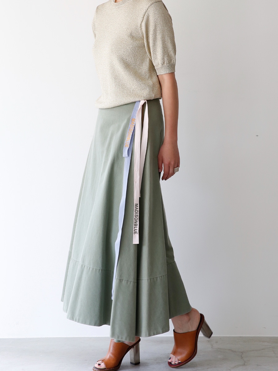 MAXI FLARE BACK SATIN SK | SKIRT | MADISONBLUE