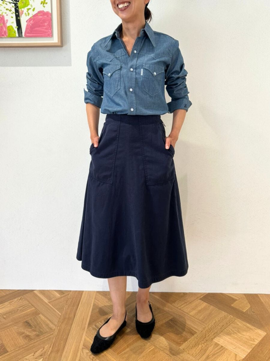 スカート MADISON BLUE  FLARE SKIRT 01 GREEN MAXI FLARE BACK SATIN SK | SKIRT | MADISONBLUE