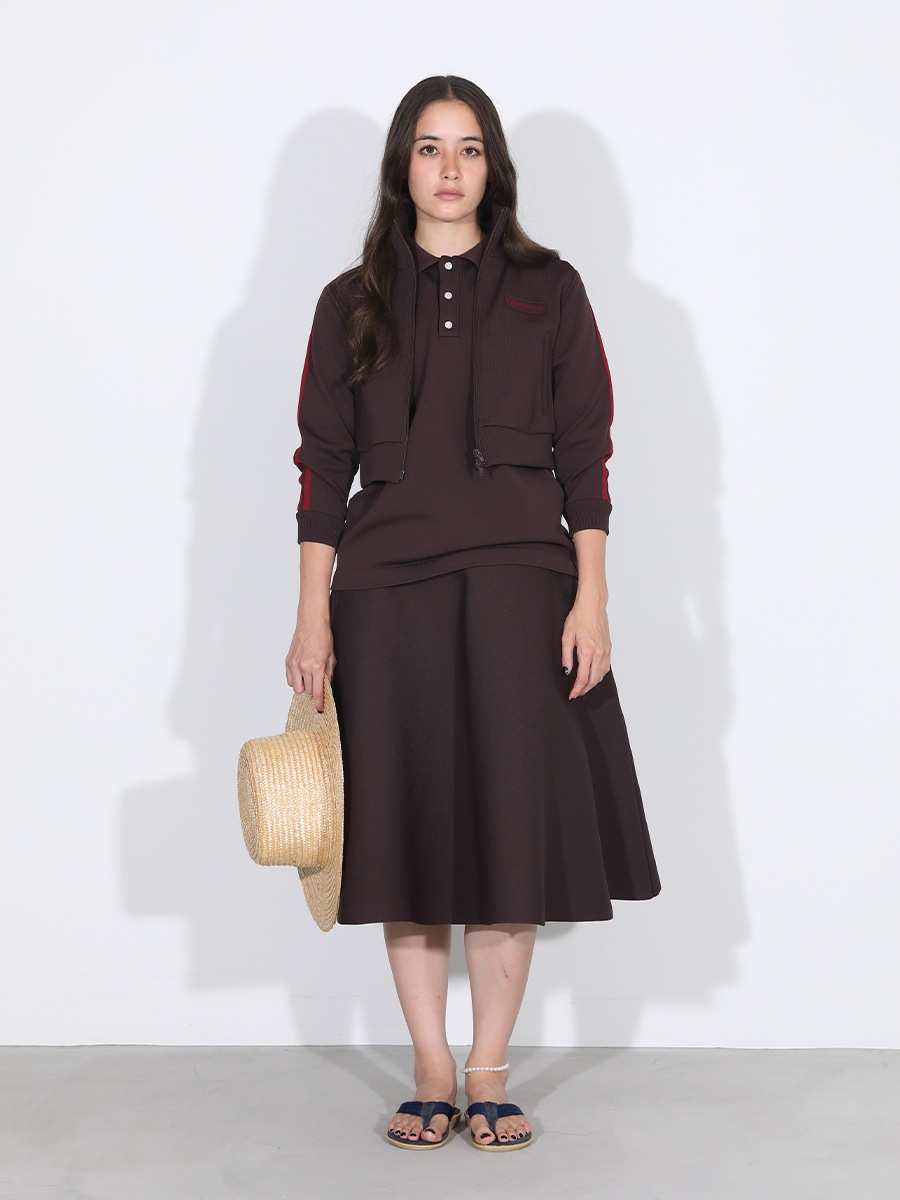 DOUBLE STRIPE COLLAR POLO KNIT | KNIT | MADISONBLUE